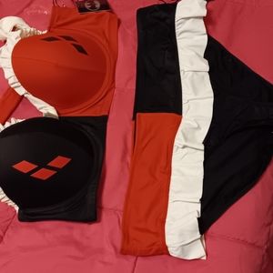 NWT! Plus size Harley Quinn 2 piece swimsuit from Hot Topic